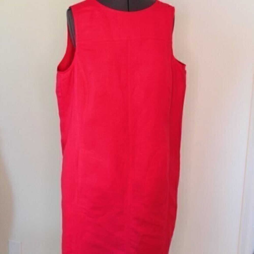Chico's dress size 1.5 or size 10 sheath dress bright coral almost red